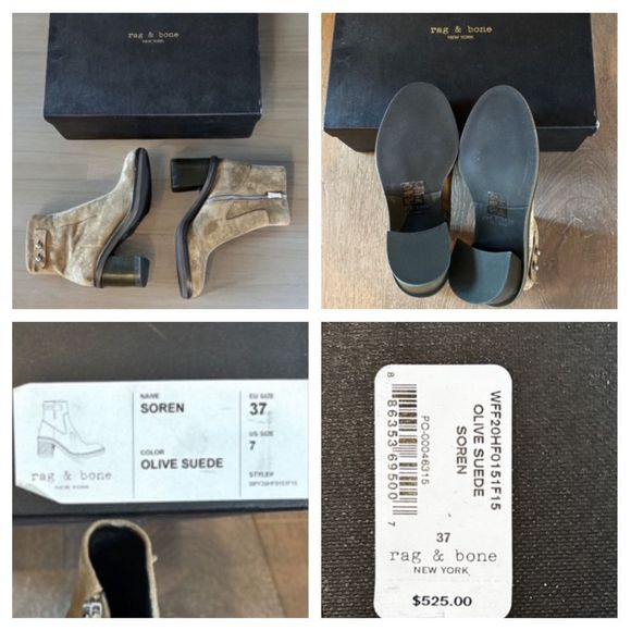 Rag & Bone Soren Boot in Olive Suede - Picture 15 of 16